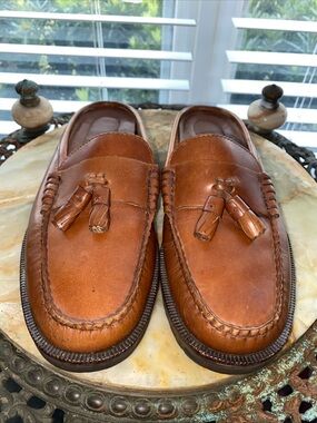 G.H. Bass Weejuns Womens  Brown tassel Mule loafers Size 6.5M